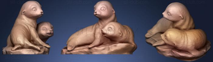 3D model Baby Sea Lions (STL)